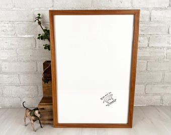 SHIPS TODAY - 13x19" Picture Frame - Peewee Style Built from Solid Natural Cherry - In Stock - 13 x 19 Frame Natural Hardwood