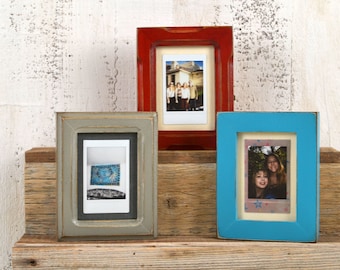 Picture Frame for Small Instant Camera Print in Your Choice of Style and Vintage Color - 3.25 x 4.5 inch Frame - Print Size 55 cm x 85 cm