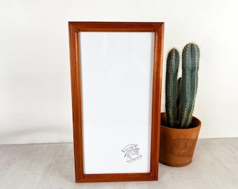8x16" Picture Frame in 1x1 Double Cove Style with Solid Wood Tone Finish - IN STOCK - Same Day Shipping - Handmade 8 x 16 Frame Hardwood