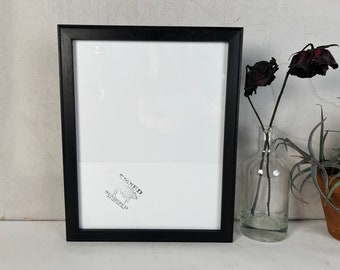 SHIPS TODAY - 11x14" Picture Frame - 1x1 Outside Cove Style with Solid Black Finish - In Stock - Handmade 11 x 14 Frame