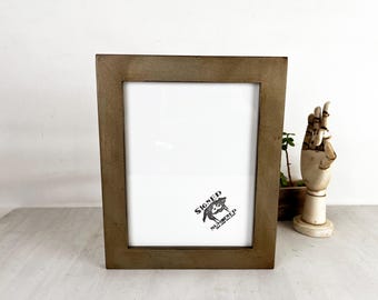 SHIPS TODAY - 8.5 x 11 Picture Frame - 1.5 Standard Style with Burnished and Weathered Silver Finish - In Stock - 8.5x11 inch Picture Frame