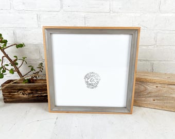 SHIPS TODAY - 10x10" Square Picture Frame in Foxy Minus Alder Style with Silver Wash Finish - In Stock - 10x10 Frame