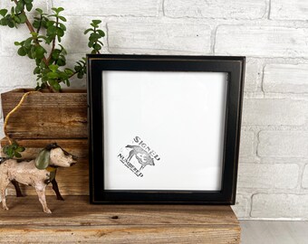 SHIPS TODAY - 8x8" Picture Frame - 1x1 Outside Cove Style with Vintage Black Finish - In Stock - 8 x 8 Square Frame