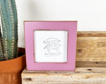 4x4 Photo Frame - SHIPS TODAY - 1x1 Flat Style with Vintage Violet Purple Finish - In Stock - 4 x 4 Photo Frames