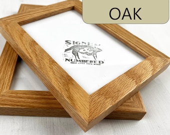 SHIPS RIGHT AWAY - 4x6, 5x7, 6x6, 6x8, 8x10, 11x14 - Choose Your Size - 1x1 Flat Style in Natural Oak Hardwood - In Stock