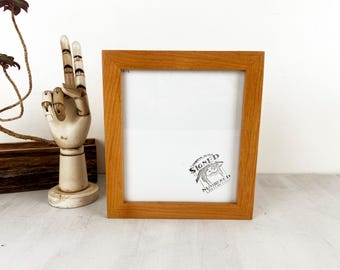SHIPS TODAY - 7x8 Picture Frame - 1x1 Flat Style Built from Solid Natural Alder Wood - In Stock - 7 x 8 inch Photo Frame
