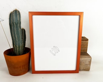SHIPS TODAY - 11x14" Picture Frame in Peewee Style with Vintage Copper Finish - In Stock - Handmade 11 x 14 Hardwood Metallic