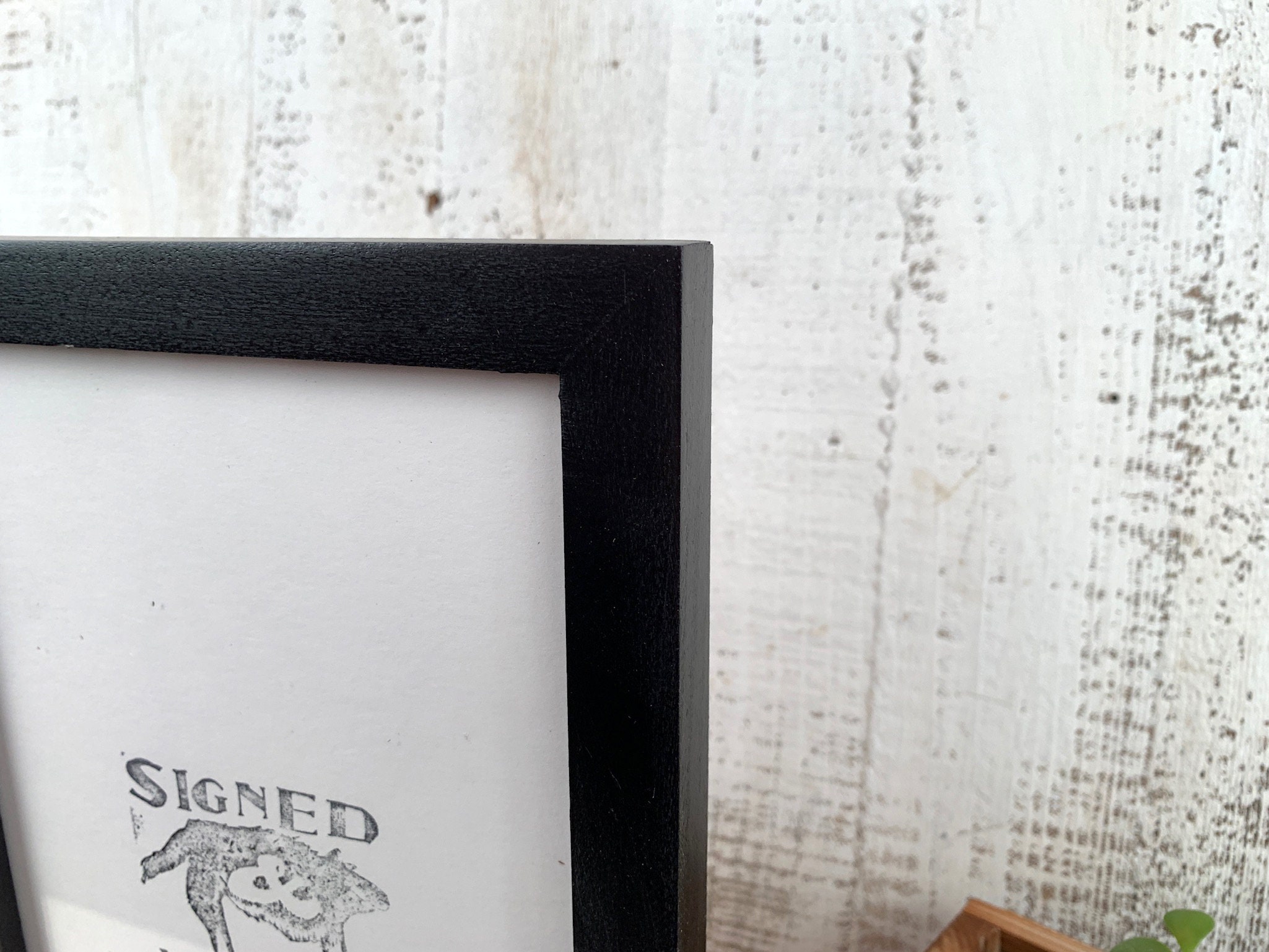 6x9 Picture Frame SHIPS TODAY Peewee Style with Solid Black Finish