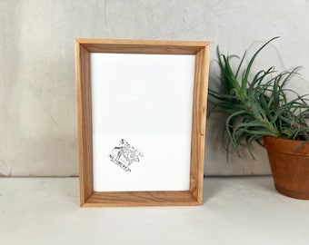 SHIPS TODAY - 8x11 Picture Frame - Park Slope Style with Solid Natural Cherry Wood Finish - In Stock - Modern Solid Wood Frame 8 x 11