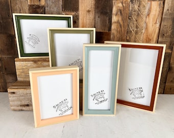 NEW "Foxy Minus" Poplar Style in Solid Wash Color of Your Choice - Choose your frame size: 2x2 up to 20x20 inches - Free Shipping