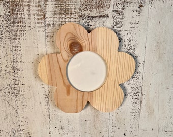 4x4 Flower Shape Picture Frame Unpainted Ready for Crafting - 4 x 4 inch Square Table Top or Wall Hanging Picture Frame