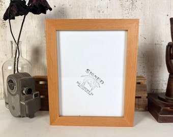7x9 Picture Frame - SHIPS TODAY - 1x1 Flat Style with Solid Natural Alder Finish - In Stock - 7 x 9 Modern Frame Hardwood Housewarming Gift