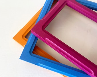 Solid Color of Your Choice in 1x1 Shallow Bones Style - Choose your frame size up to 18x24 inches - Free Shipping