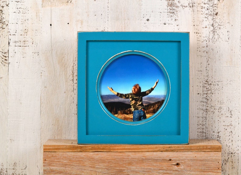 6x6 inch Circle Opening Photo / Picture Frame with Deep Flat Etsy