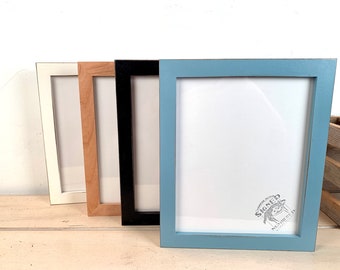 8x10" Picture Frame - BEST SELLERS - 1x1 Flat Style - Choose Your Color - 8 x 10 Solid Hardwood- Ships Right Away - 8x10 Photo - 8x10 Print