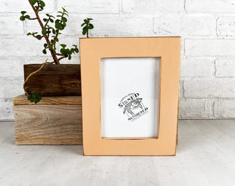 5x7" Picture Frame - SHIPS TODAY - 1.5 Standard Style with Vintage Coral Finish - In Stock - 5 x 7 Photo Frame Rustic Blush Pink