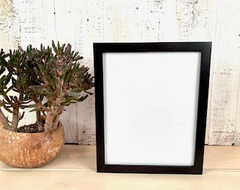 8x10 Picture Frame in Peewee Style with Solid Black Finish - IN STOCK - Same Day Shipping - 8x10 Photo Frame Solid Hardwood