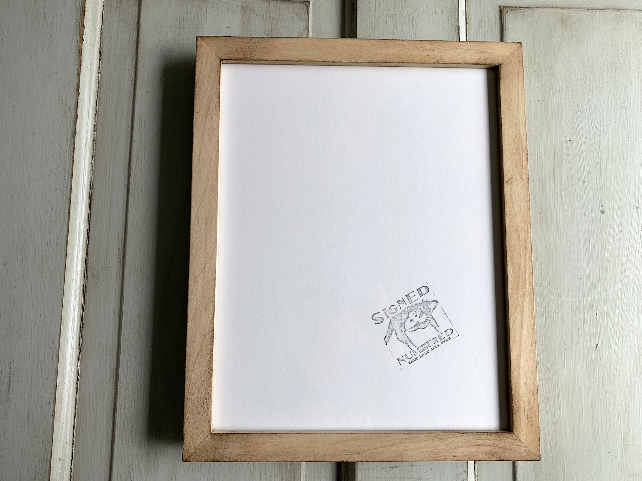11x14 Picture Frame 1x1 Flat Style on Poplar with Burnished Natural