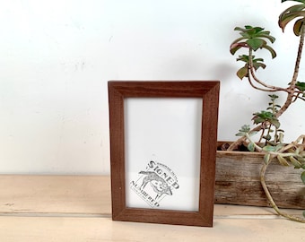 SHIPS TODAY - 4x6 Picture Frame - Peewee Style in Solid Natural Walnut - In Stock - mid century decor 4 x 6 Photo Frame