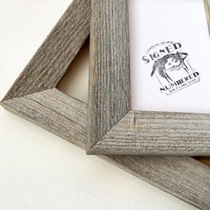 Rustic Natural Reclaimed Cedar Wood Picture Frame - Choose Your Size: 2x2 up to 16x20 inches - Handmade Upcycled Photo Frame