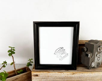 6x7" Picture Frame - SHIPS TODAY - Vintage Black Finish Foxy Cove Style - In Stock - 6 x 7 Photo Frames on Sale