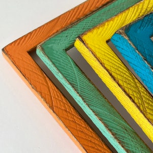 Super Vintage Color of Your Choice in 1x1 Roughsawn Style Choose your frame size: 2x2 up to 18x24 inches - A4 size Picture Frames Bild 2