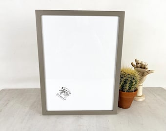 SHIPS RIGHT AWAY - 12x16" Picture Frame in PeeWee Style with Solid Grey Finish - In Stock - Gallery Frame 12 x 16 inches Modern Gray