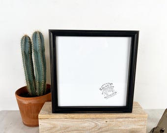SHIPS TODAY - 10x10" Square Picture Frame in Foxy Cove Style with Vintage Black Finish - In Stock - 10x10 Frame