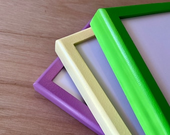 Solid Color of Your Choice in Deep Rounded Style - Choose your frame size - up to 20x20 inches - Free Shipping Deep Canvas Frame