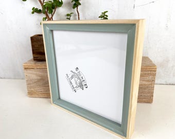 SHIPS TODAY - 8x8 Square Picture Frame in Foxy Poplar Minus Style with Homestead Wash Finish - In Stock - 8 x 8 Photo Frame