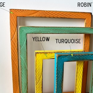 Super Vintage Color of Your Choice in 1x1 Roughsawn Style Choose your frame size: 2x2 up to 18x24 inches - A4 size Picture Frames Bild 5