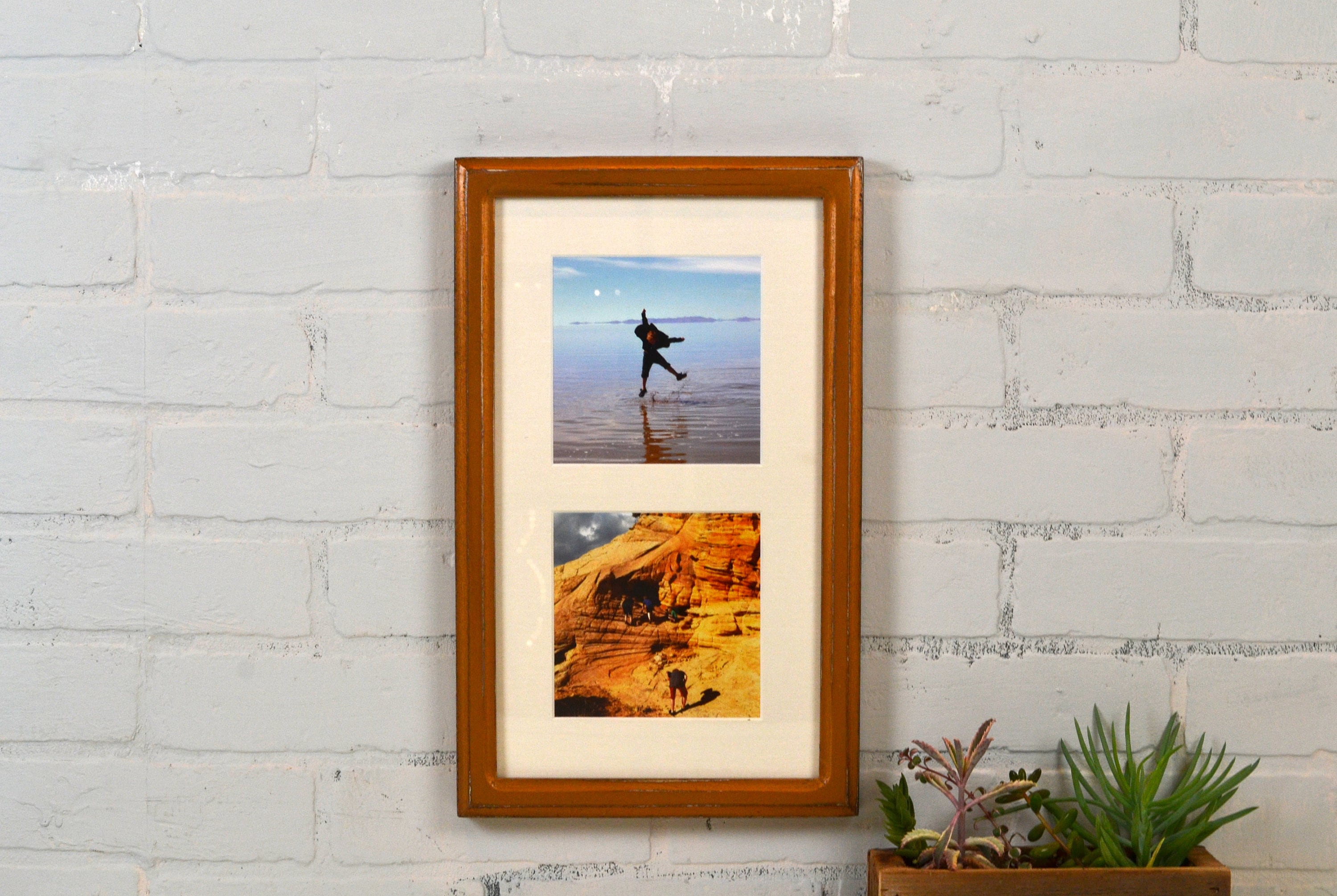 8x14 Picture Frame Mat Windows Fit 2 5x5 Photos In Double