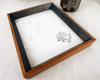 SHIPS TODAY - 8x10 Picture Frame - Vintage Blueblood Wash on Poplar in Park Slope Minus Style - In Stock - 8 x 10 Photo Frame Gallery Blue