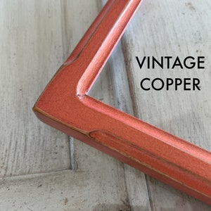 Vintage Color of Your Choice in 1x1 Shallow Bones Style Choose your frame size up to 18x24 inches Free Shipping COPPER