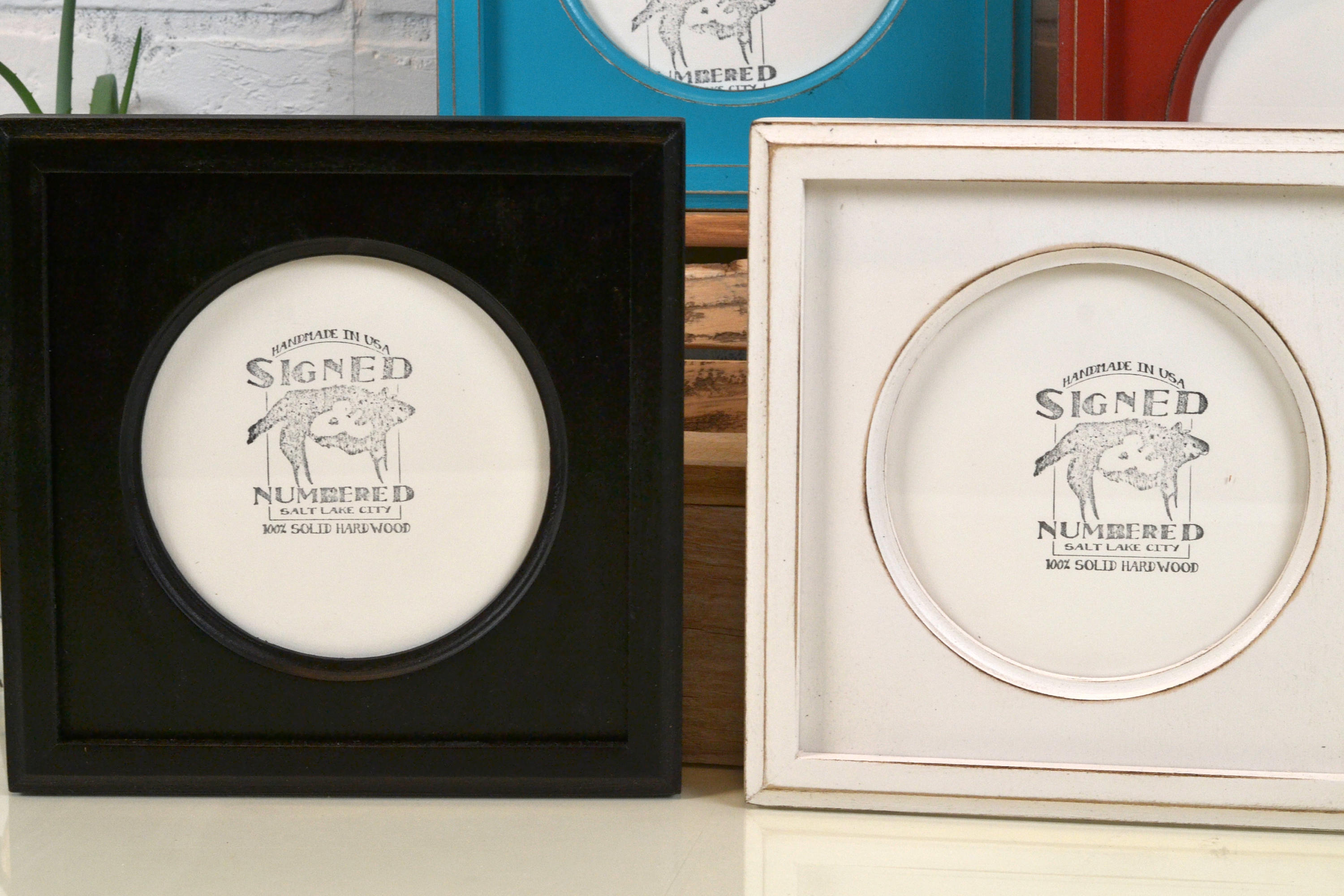 6x6 Picture Frame with Circle Opening for Square Photo Can Etsy