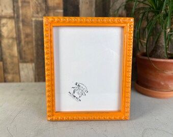 SHIPS TODAY - 8x10" Picture Frame in 1x1 Large Bumpy Style with Vintage Orange Finish - In Stock - 8 x 10" Photo Frame
