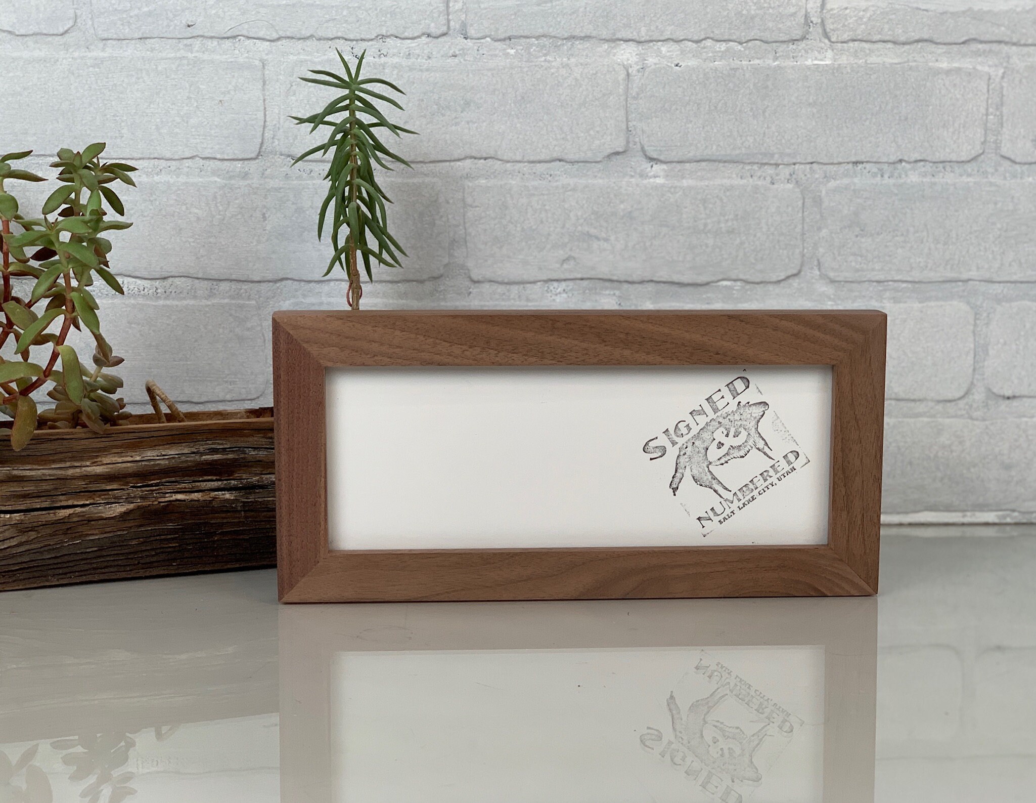 4x10 Picture Frame in 1x1 Flat Style built from Solid Natural Walnut