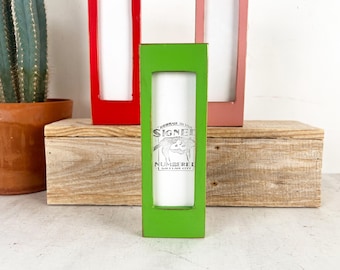 Photo Booth Frame for 2 x 6 - SHIPS TODAY - Picture Strip Frame with Vintage Pear Green Finish - 2x6" Photo Booth Frame - In Stock