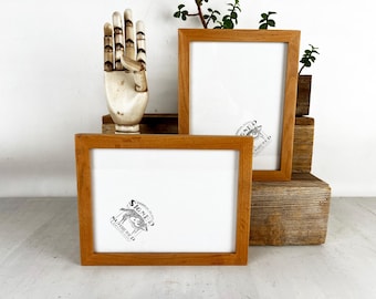 SHIPS TODAY - 6.5x8.5 Picture Frame - Peewee Style Solid Natural Alder - In Stock - 6.5 x 8.5 Photo Frame - Modern Wood Frame