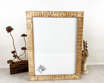SHIPS TODAY - 12x16 Picture Frame - Mountain Dandy Escalante Style with Burnished White Finish 12" x 16" - includes plexiglass - In Stock