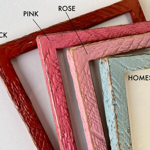 Super Vintage Color of Your Choice in 1x1 Roughsawn Style Choose your frame size: 2x2 up to 18x24 inches A4 size Picture Frames image 4