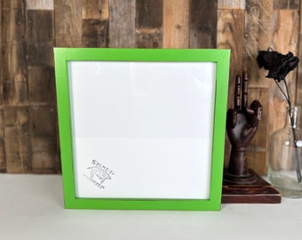 SHIPS TODAY - 12x12" Square Picture Frame in 1x1 Flat Style with Vintage Green Pear Finish - In Stock - 12 x 12 Photo Frame