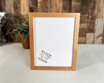 SHIPS TODAY - 8x10 Picture Frame - Peewee Style with Natural Alder Finish - In Stock - 8x10 Photo Frame Solid Hardwood