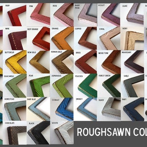 Super Vintage Color of Your Choice in 1x1 Roughsawn Style Choose your frame size: 2x2 up to 18x24 inches - A4 size Picture Frames Bild 9