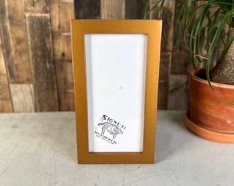 SHIPS TODAY - 5x10" Picture Frame - 1x1 Flat Style with Vintage Roman Gold Finish - In Stock - 5 x 10 inch Panoramic Photo Frame