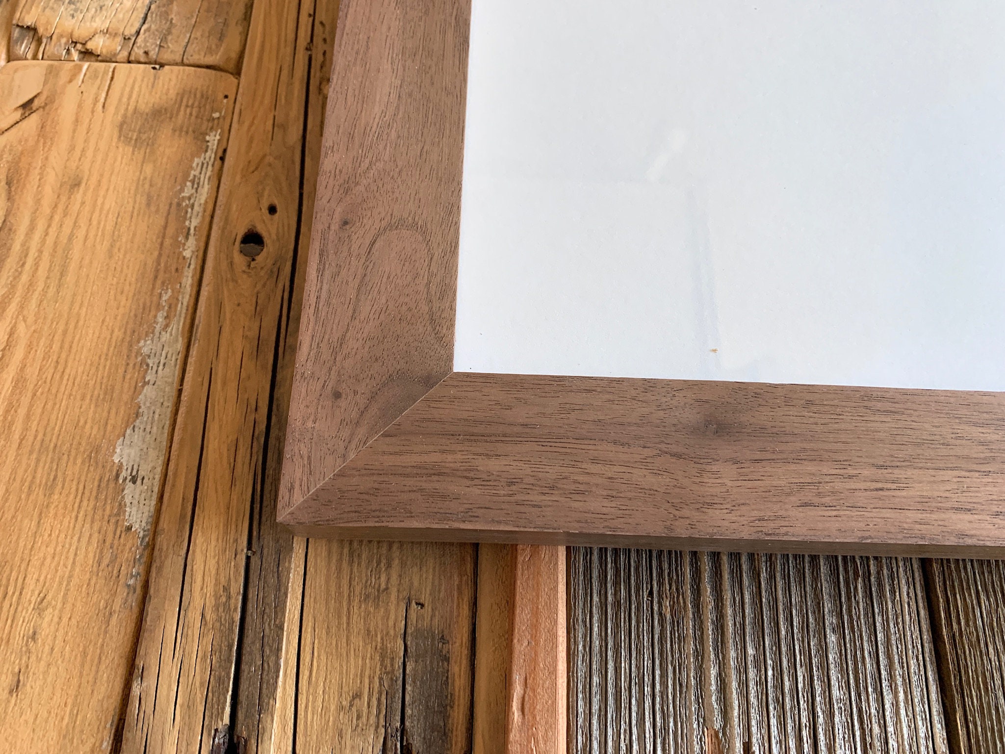 12x12 Square Picture Frame in 1.5 Standard Style in Solid Natural