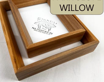 SHIPS RIGHT AWAY - 4x6, 5x7, 6x6, 6x8, 8x10, 11x14 - Choose Your Size - Park Slope Style in Natural Willow Hardwood - In Stock