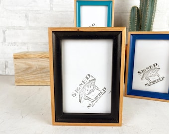 4x6 Picture Frame in Foxy Alder Minus Style with Black Wash Finish - IN STOCK - Same Day Shipping - 4 x 6 Photo Frame Alder Hardwood