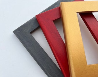 Solid Finish Color of Your Choice in 1.5" Rounded Edge Style - Choose your frame size - 2x2 up to 24x36 inches - Photo Frames 8x12, 8x10 etc