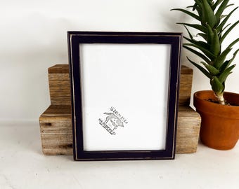 SHIPS TODAY - 8x10" Picture Frame - 1x1 Outside Cove Style with Vintage Deep Purple Finish 8 x 10 Frame - In Stock - 8x10 Gift Frame Purple